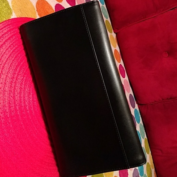 Authentic NWOT Kate Spade blk thick leather clu - Picture 2 of 8